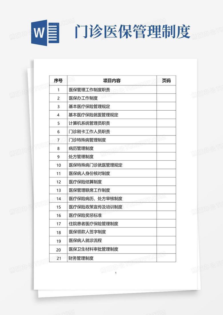 简易版医院医保管理制度(标准)