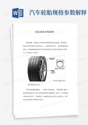 汽车轮胎规格参数解释