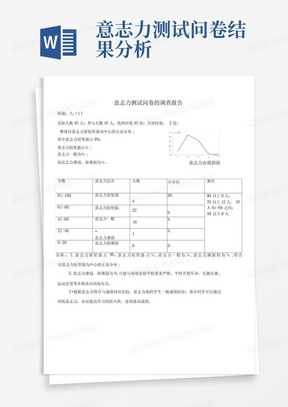 意志力测试问卷结果分析