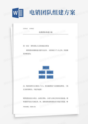 电销团队组建方案