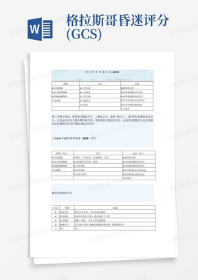 格拉斯哥昏迷评分(GCS)