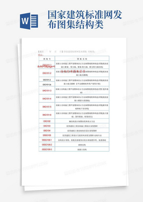 国家建筑标准网发布图集-结构类