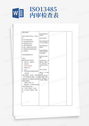 ISO13485内审检查表