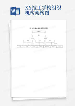 XY技工学校组织机构架构图-