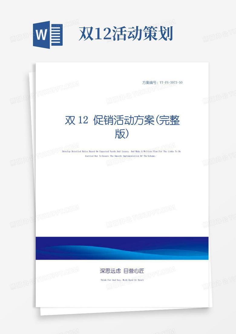 实用的双12促销活动方案(完整版)
