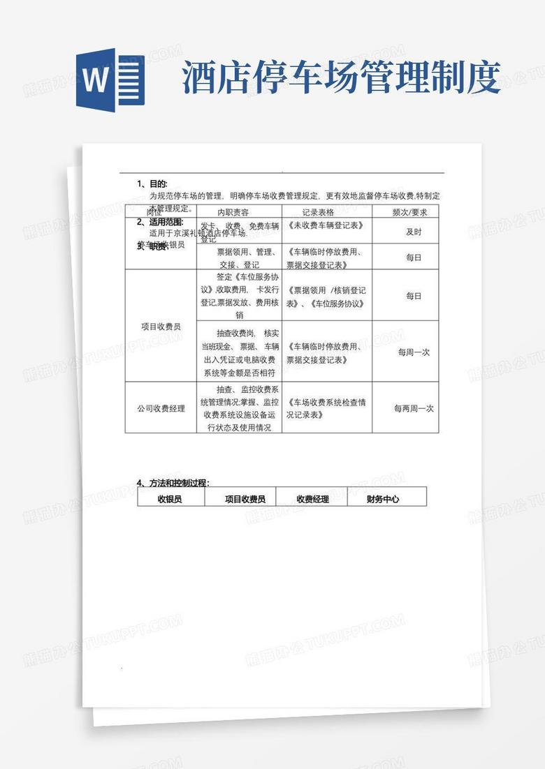 简易版酒店停车场收费管理办法