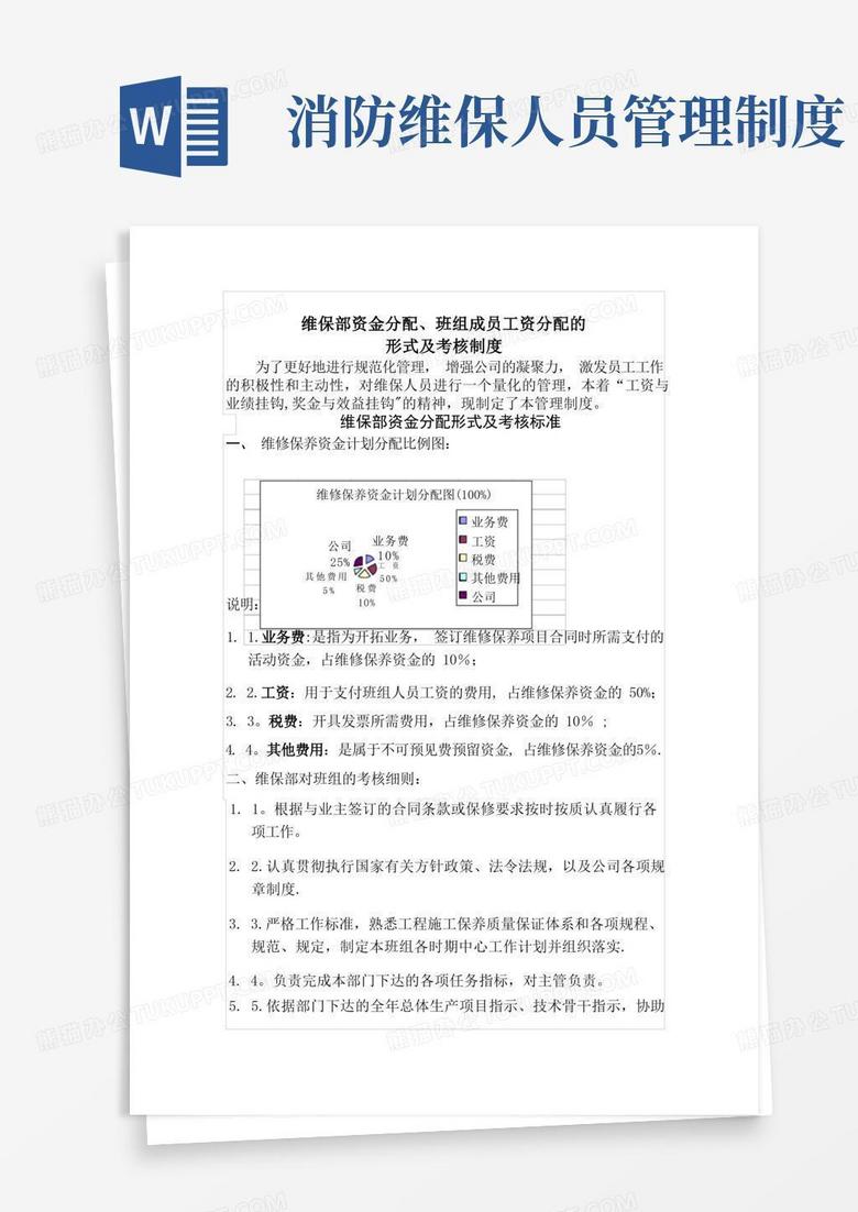 简易版消防维保考核制度