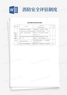 简洁的消防安全重点单位消防安全评估细则