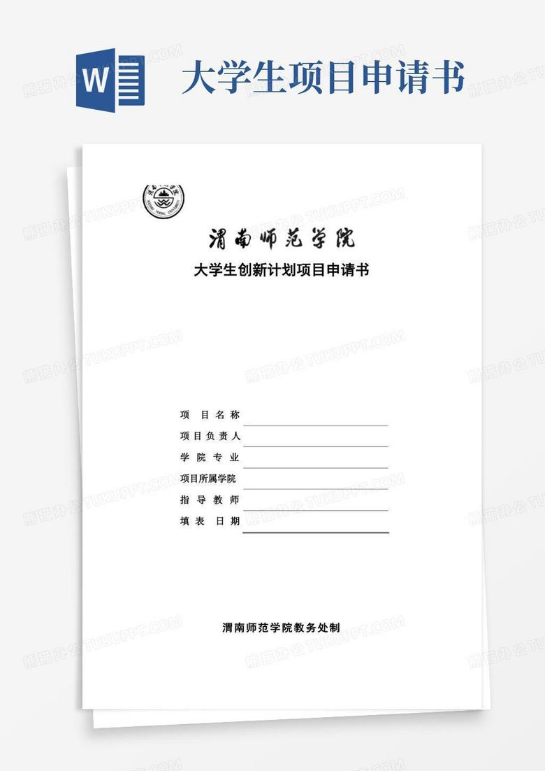 简易版大学生创新计划项目申报申请书