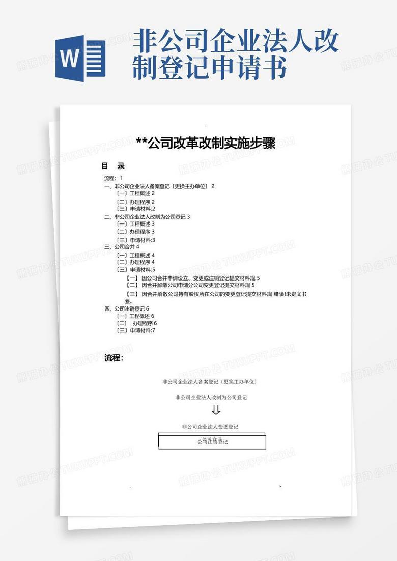 方便的非公司企业法人改革改制实施步骤
