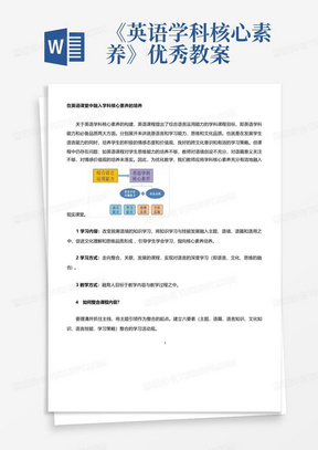 《英语学科核心素养》优秀教案-