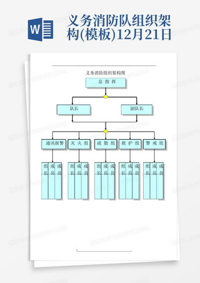 义务消防队组织架构(模板)12月21日-