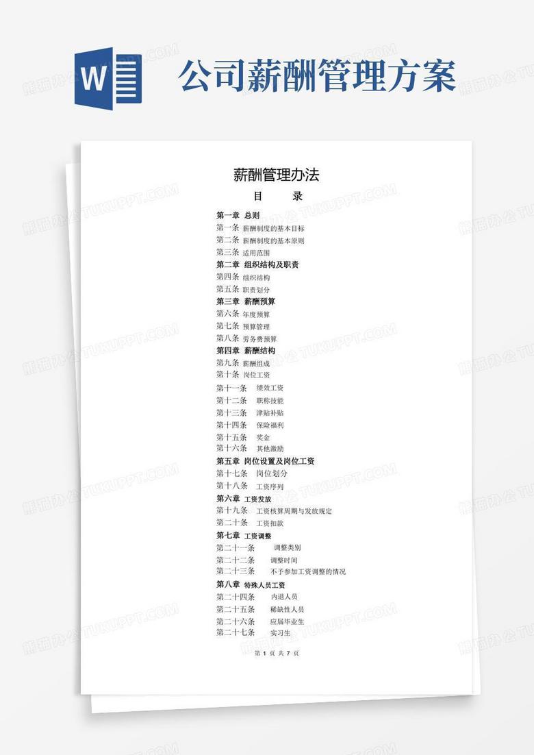 实用的公司薪酬管理办法