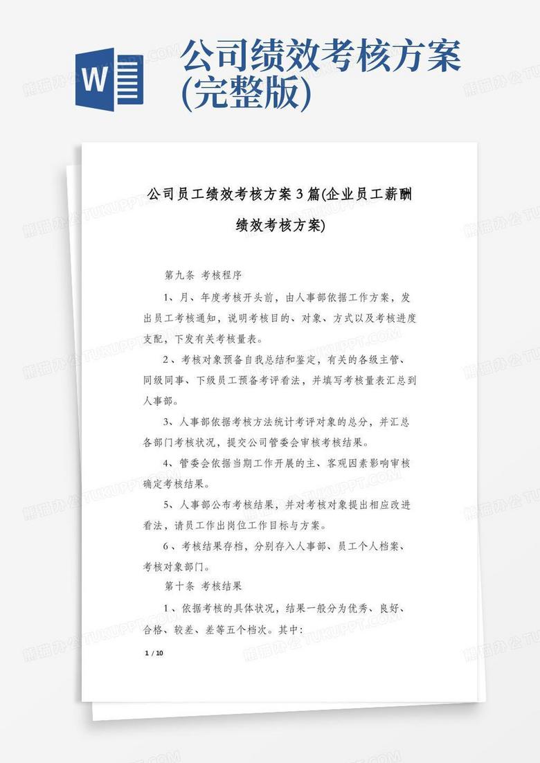 简易版公司员工绩效考核方案3篇(企业员工薪酬绩效考核方案)