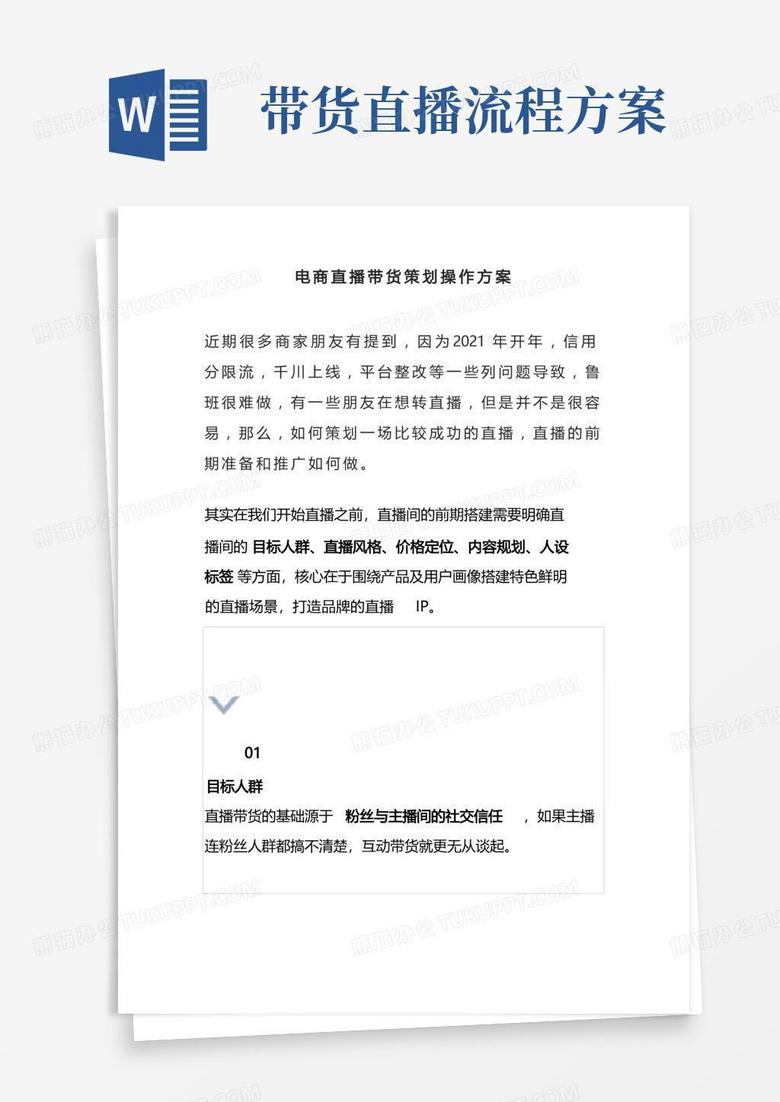 简洁的电商直播带货策划及操作流程方案