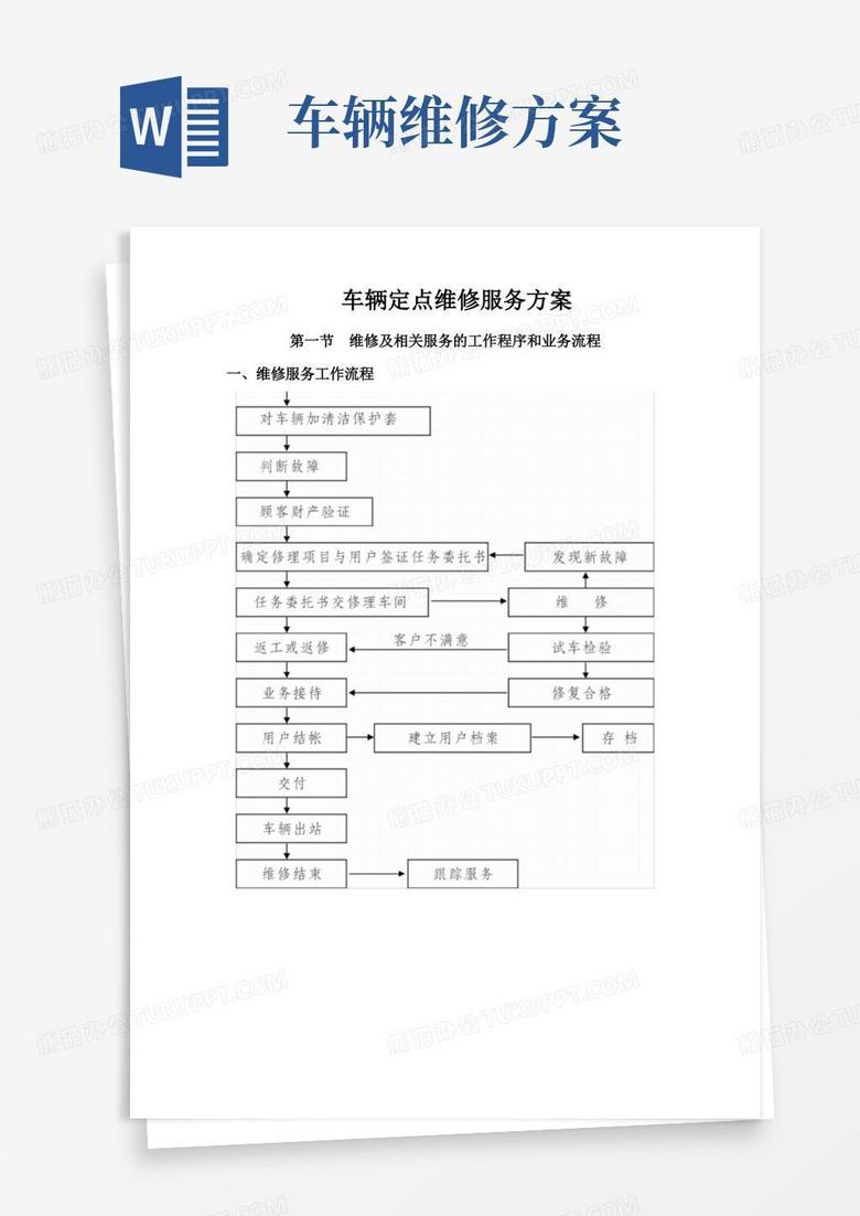 大气版车辆定点维修服务方案