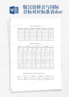 版汉语拼音与国际音标对应标准表.doc
