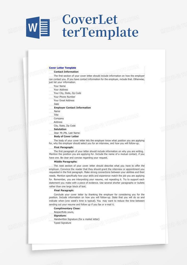 coverlettertemplateWord模板下载_编号qknewexg_熊猫办公