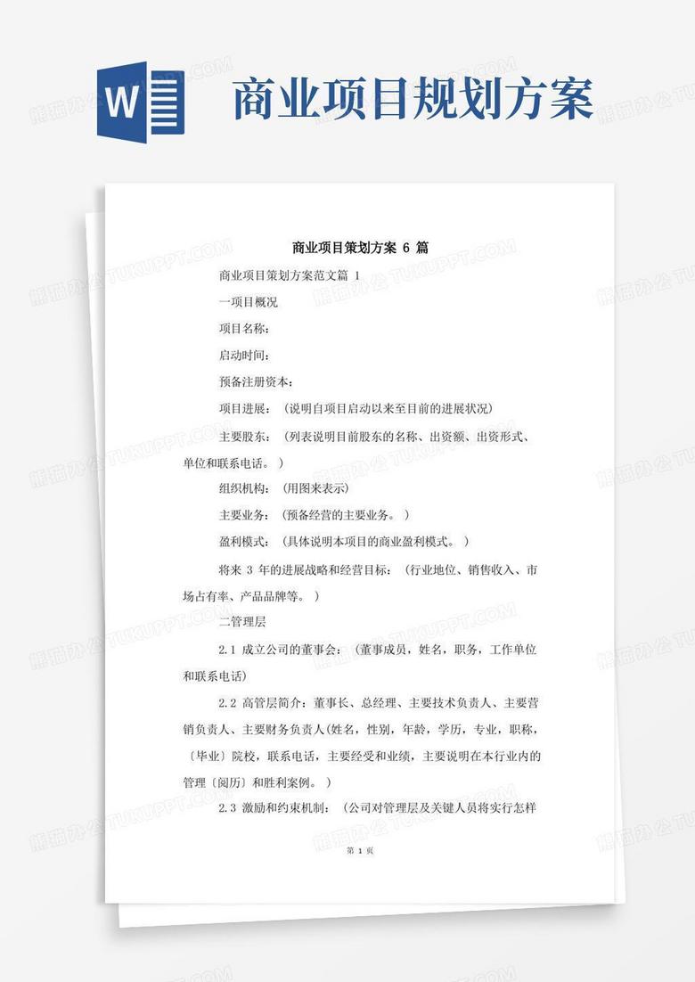 商业项目策划方案6篇