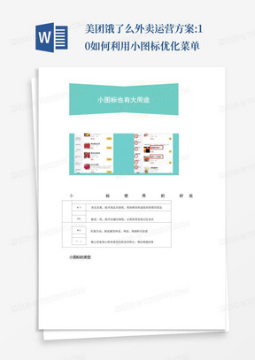 美团饿了么外卖运营方案:10.如何利用小图标优化菜单