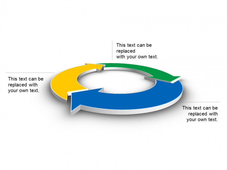 立体圆环循环关系PPT模板
