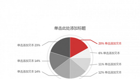 简洁饼状图PowerPoint模板