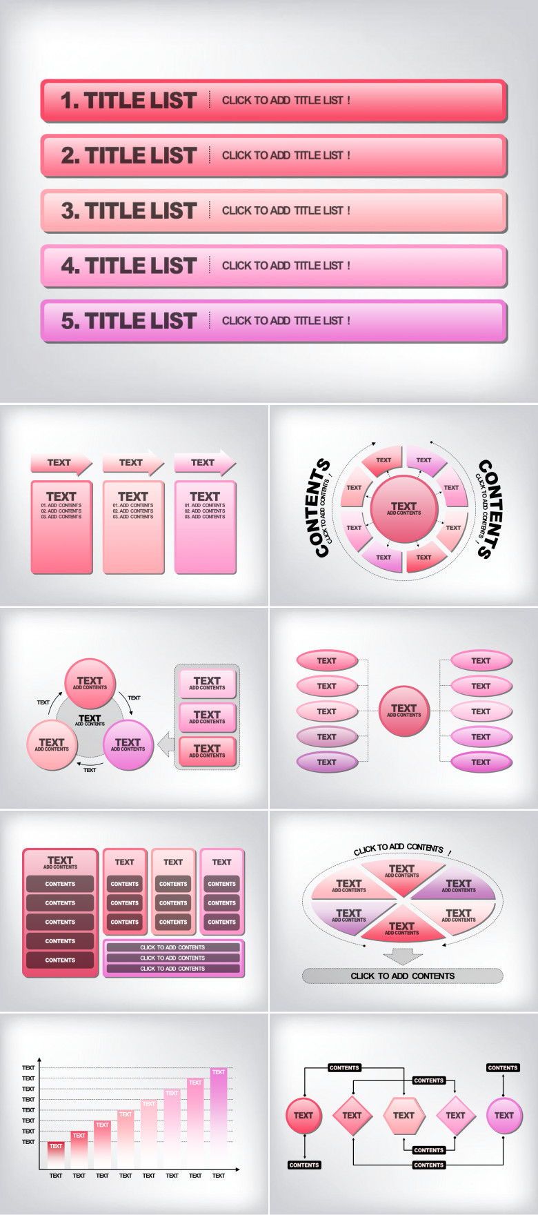 15页女生粉色系PPT图表模板