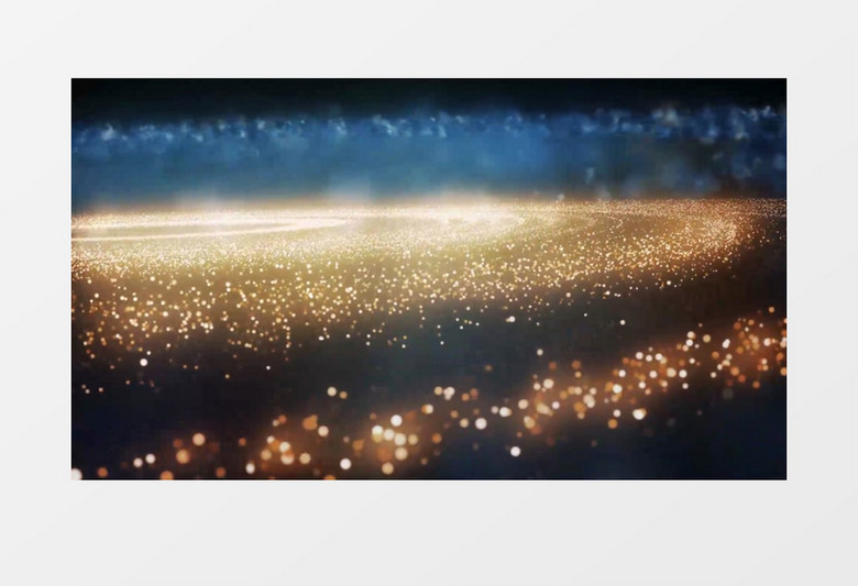 金色梦幻粒子星云运动有音乐背景视频素材