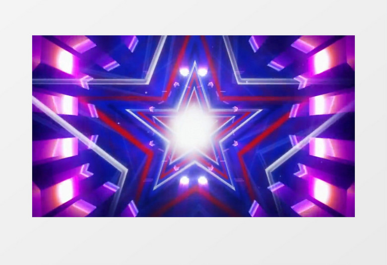 几何五角星动感视频素材 