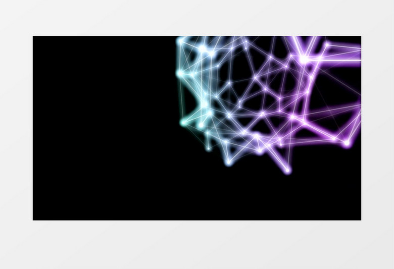 舞动彩色点线节奏变换视频素材(有音乐)