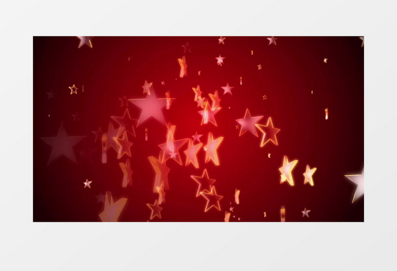 红色五角星上升视频背景(有音乐)