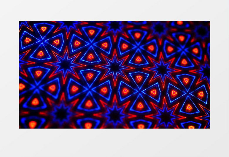 蓝红相间星角动态闪光灯视频素材(有音乐)