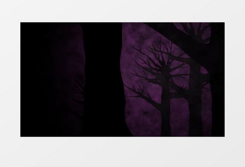  黑暗树林背景视频（有音乐）