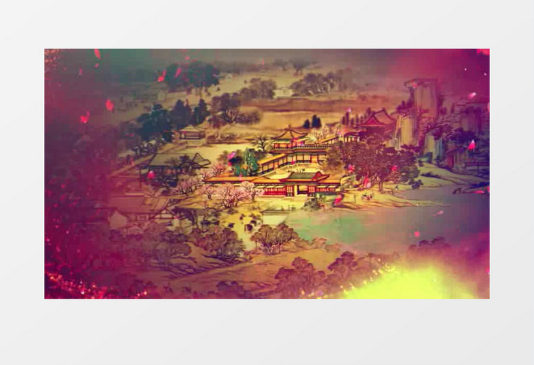 宏伟壮观清明上河图原唱版背景视频（有音乐）