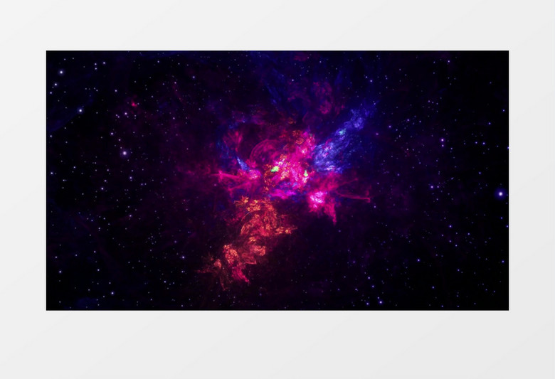 4K太空银河星云粒子背景视频（有音乐）
