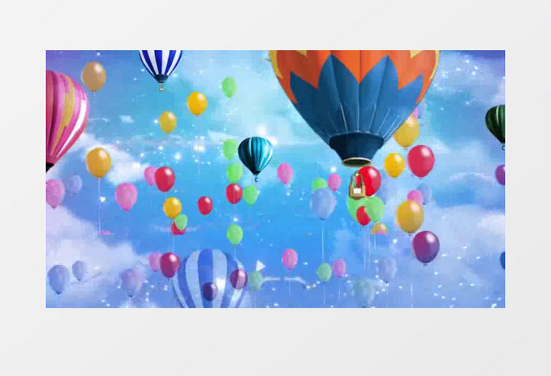 童真梦幻大梦想家儿童气球热气球背景视频(有音乐)