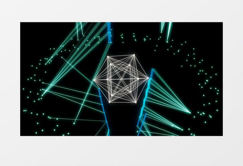 动感点线光线VJ酒吧夜场视频素材(有音乐)