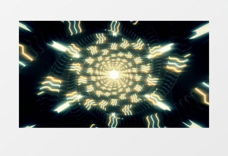 抽象闪光时间隧道穿梭视频素材(有音乐)