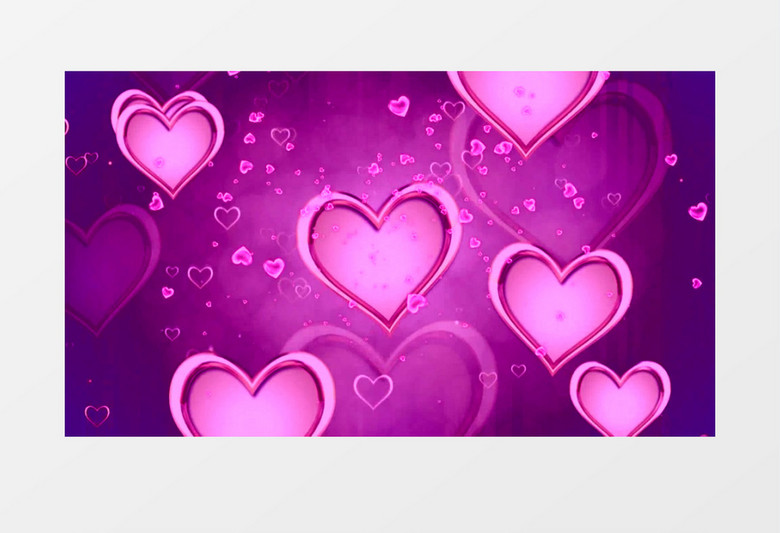 高清粉色上升婚礼婚庆爱心玫瑰背景视频（有音乐）