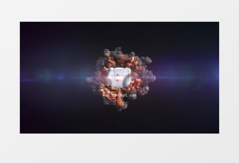 大气震撼火焰爆炸Logo动画AE视频模板
