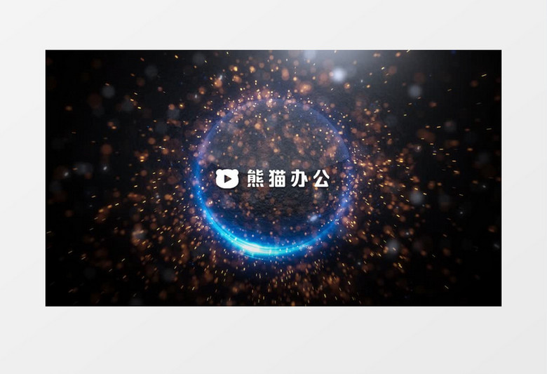 圆形能量粒子Logo动画AE视频模板