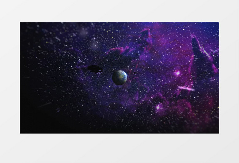 大气星空地球标志展示logo动画AE视频模板