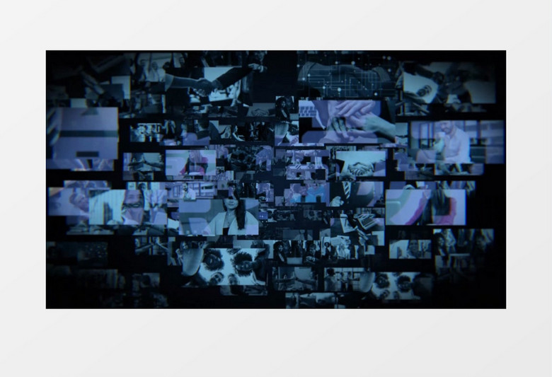 创意时尚照片墙汇聚Logo动画AE视频模板