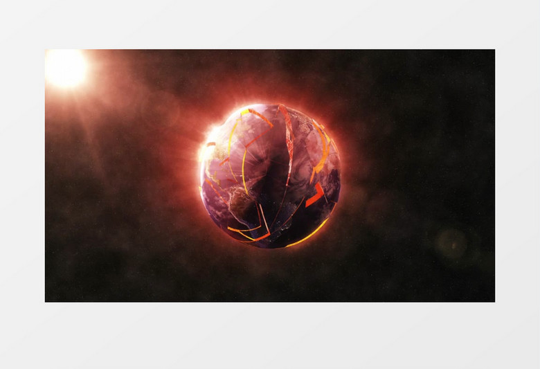 行星破碎冲击波变换标志AE模板 