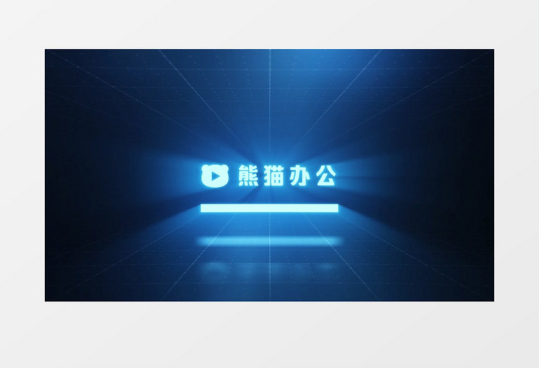 蓝色科技标志组合展示AE视频模板