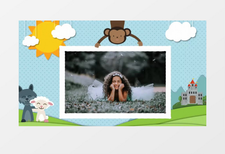 儿童成长纪念册宝宝相册AE视频模板