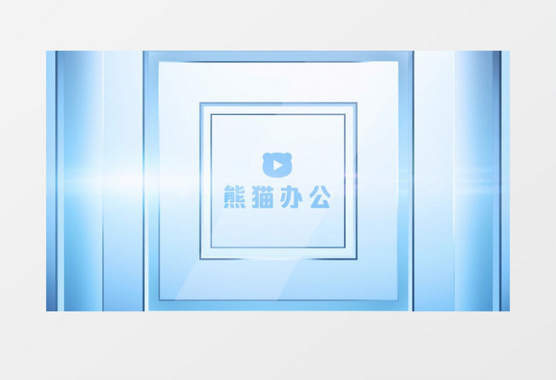 简洁质感连环框转动logo动画AE视频模板