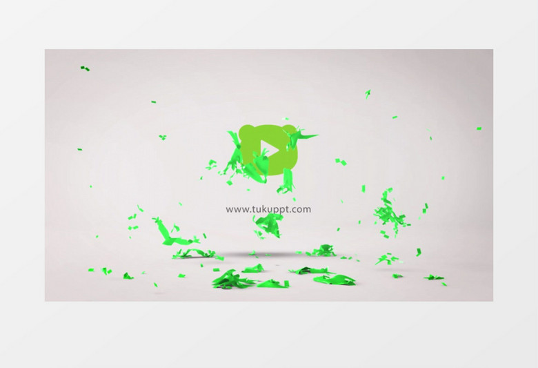 三维气球破碎Logo动画AE视频模板