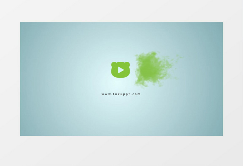 绿色创意烟雾消散Logo动画AE视频模板