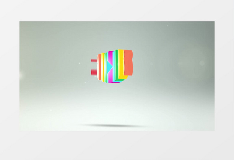 创意彩色三维Logo动画AE视频模板